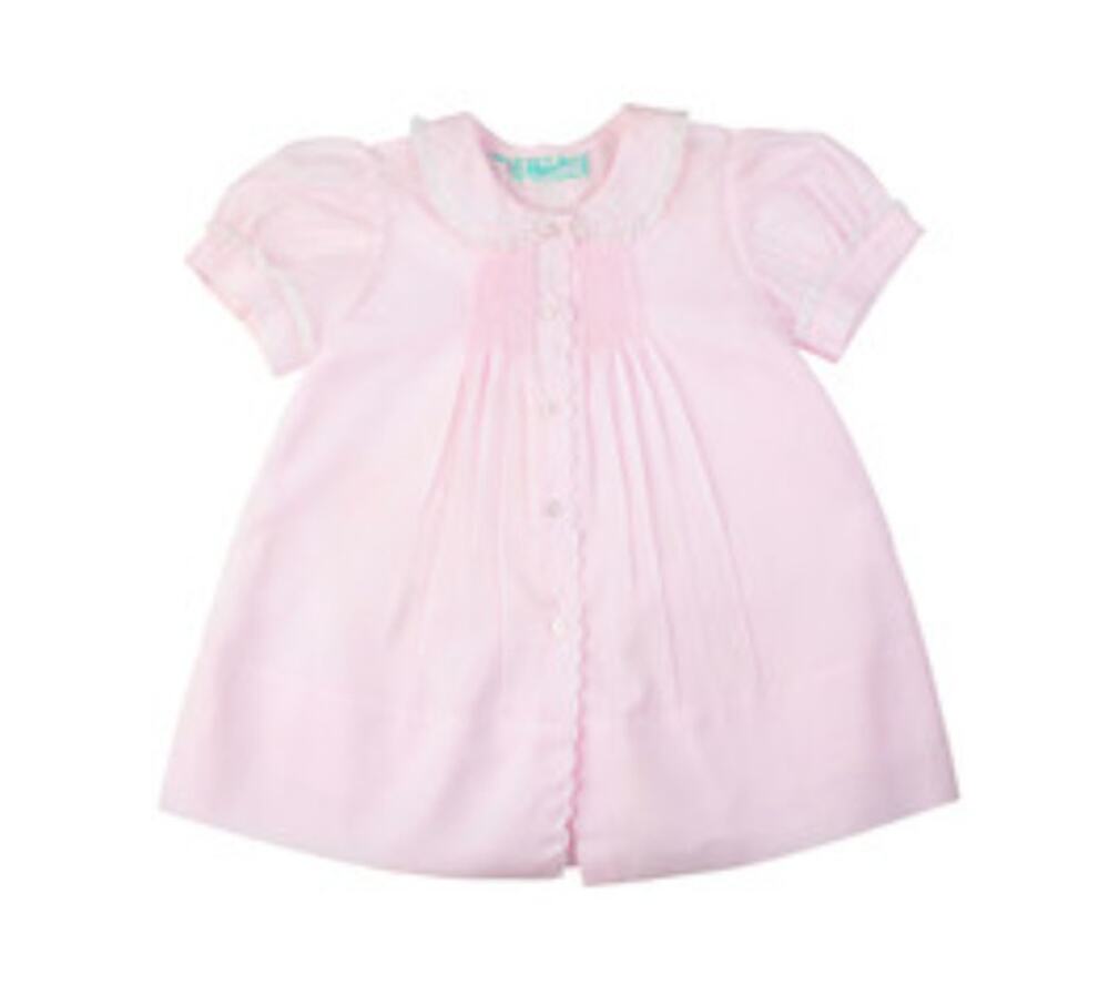 Feltman Brothers Scalloped Trim Slip Dress 3 Months Baby Girl Pink 6259 NWT